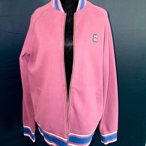 Psycho Bunny Men’s Track Jacket - Eaton - Maroon/Navy/Gray